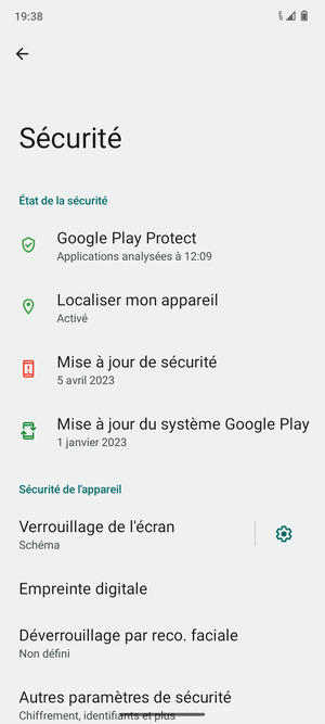 Votre téléphone est maintenant sécurisé par un écran de verrouillage