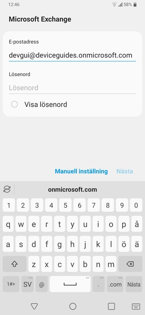 Ange din e-postadress och välj Nästa