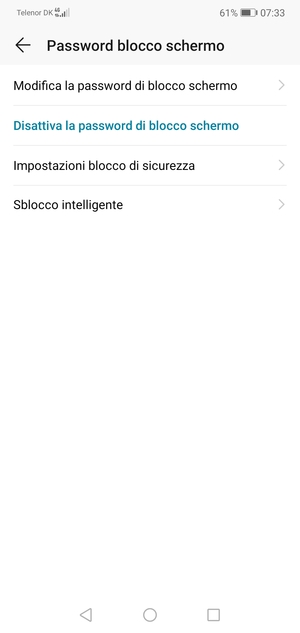 Il tuo telefono è ora protetto dal blocco schermo