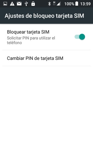 Seleccione Cambiar PIN de tarjeta SIM