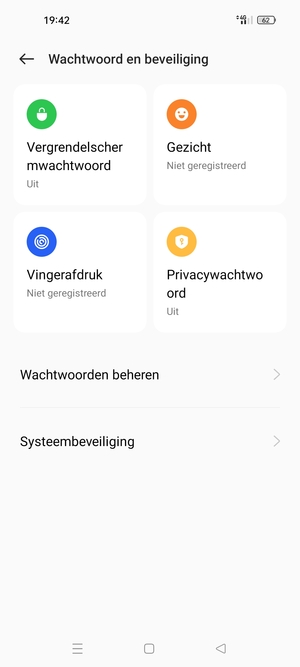 Selecteer  Systeembeveiliging