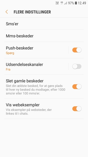 Vælg Sms'er