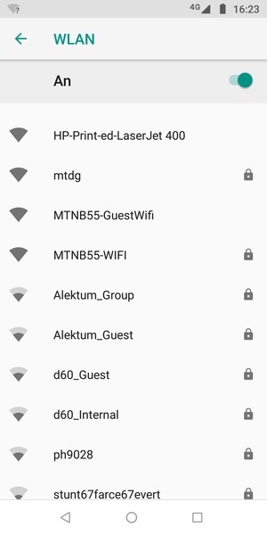 Wählen Sie das Wireless-Netzwerk, zu dem Sie eine Verbindung herstellen möchten