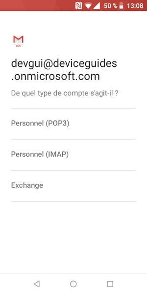 Sélectionnez Exchange