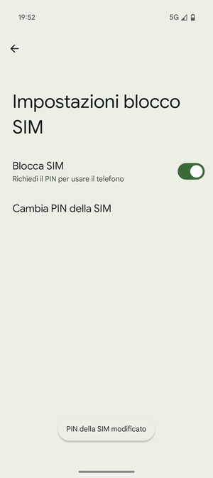 Il tuo PIN della SIM è stato modificato