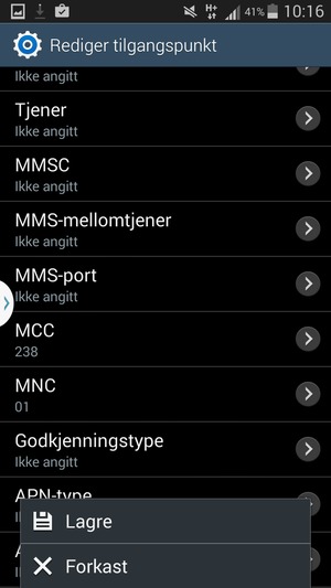 Velg menyknappen og velg Lagre