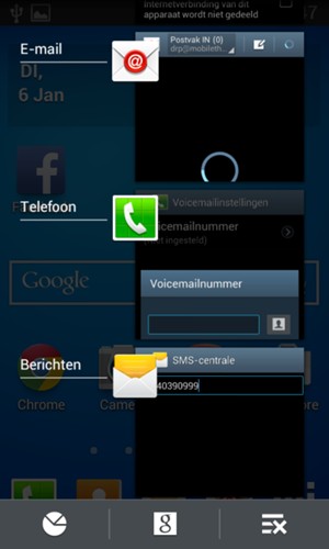 Selecteer het Verwijderen-pictogram om alle actieve apps te sluiten