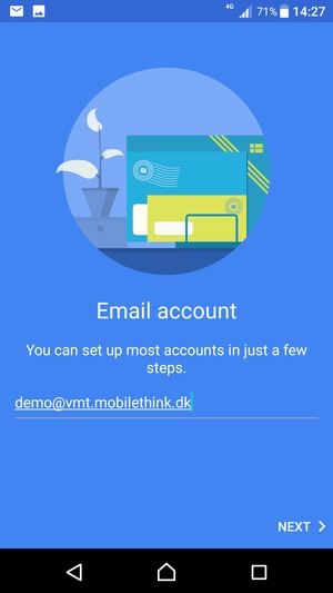 Enter your Email address and select NEXT