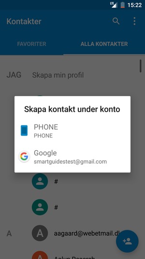 Tryck på ditt Google-konto
