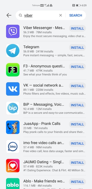 Select the app
