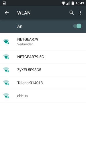 Sie sind nun mit dem WLAN-Netzwerk verbunden