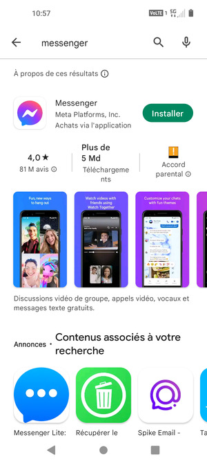 Sélectionnez l'appli