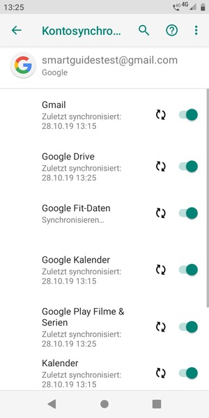Ihre Daten werden synchronisiert