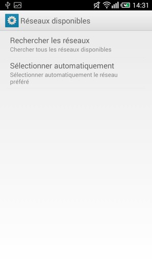Sélectionnez Rechercher les réseaux