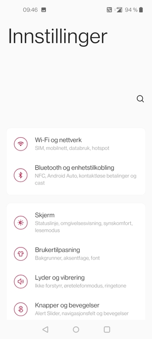 Velg Wi-Fi og nettverk