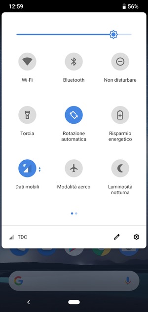 Regola la luminosità al livello desiderato