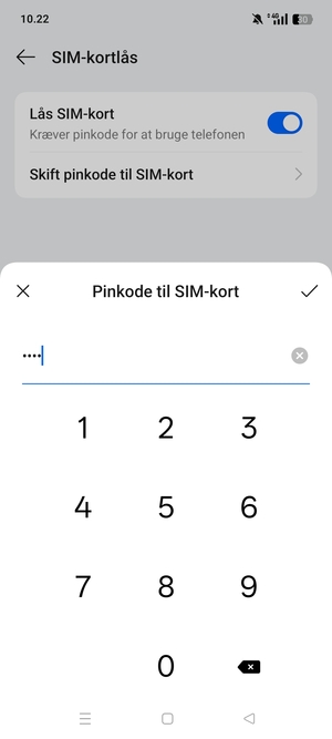 Indtast din Nye PIN-kode til SIM-kort og vælg OK
