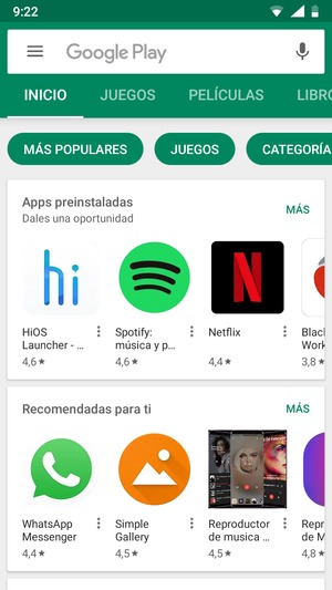 Seleccione la barra de Búsqueda