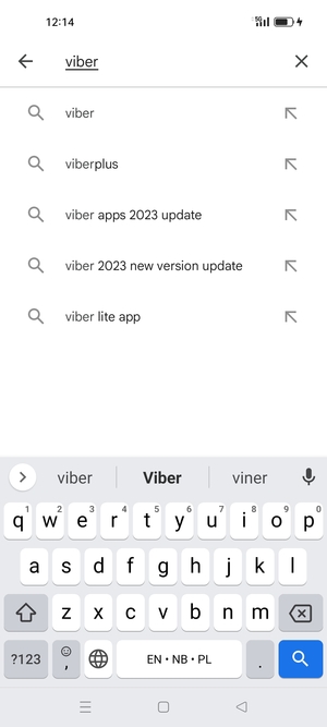 Enter the app name and select Search
