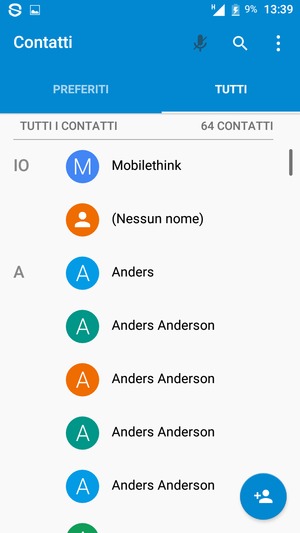 Seleziona il tasto Menu