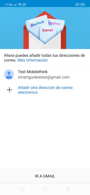 Seleccione IR A GMAIL
