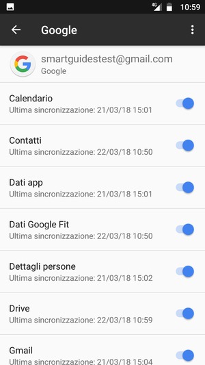 Seleziona il tasto Menu