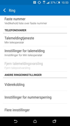 Bla til og velg Innstillinger for talemelding