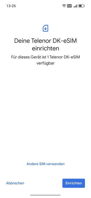 Wählen Sie Einrichten