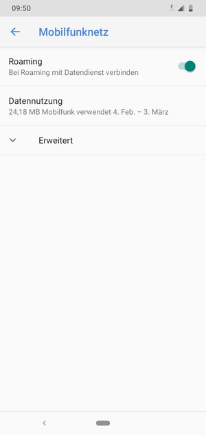 Schalten Sie Roaming an oder aus