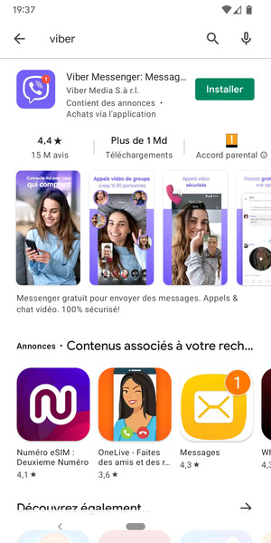 Sélectionnez l'appli
