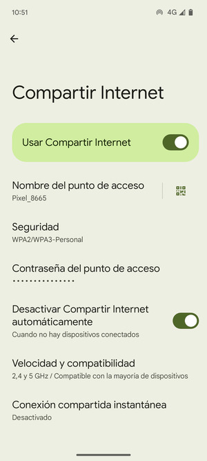 El teléfono ha sido configurado para su uso como módem