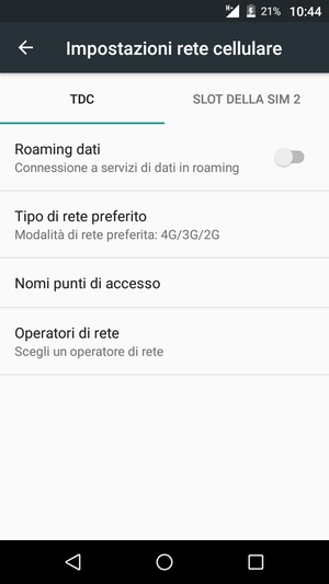 Seleziona Public e Nomi punti di accesso
