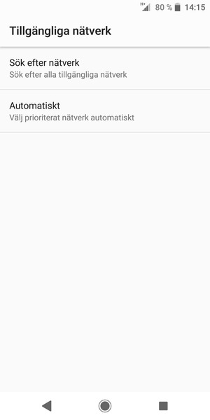 Välj Sök efter nätverk
