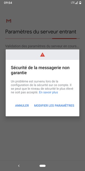 Sélectionnez MODIFIER PARAMÈTRES