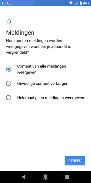 Selecteer uw voorkeursoptie en selecteer GEREED