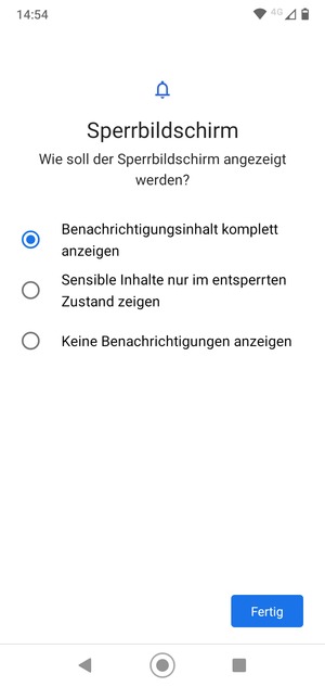 Wählen Sie die gewünschte Option und wählen Sie Fertig