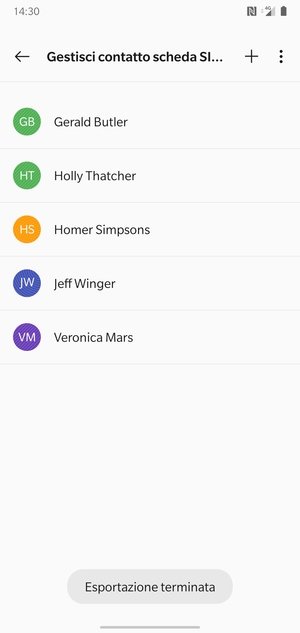 I tuoi contatti verranno salvati sul tuo account Google, e salvati sul tuo telefono la prossima volta che Google sarà sincronizzato.