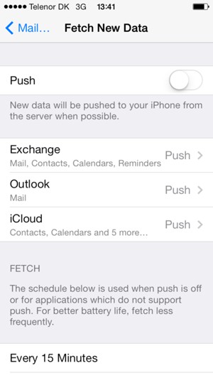 Set Push to Off