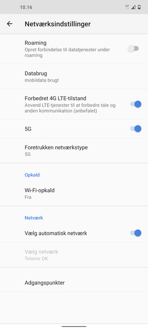 Slå Vælg automatisk netværk fra