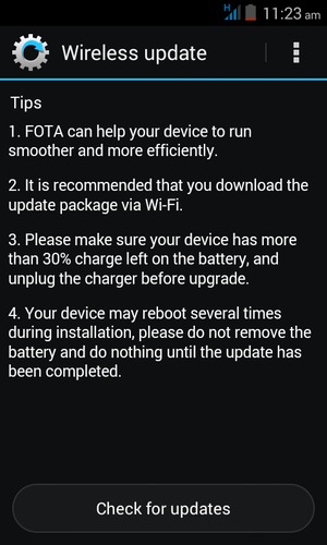 Select Check for updates