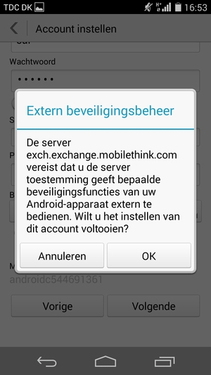 Selecteer OK