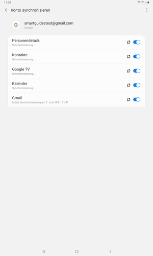 Ihre Daten werden synchronisiert
