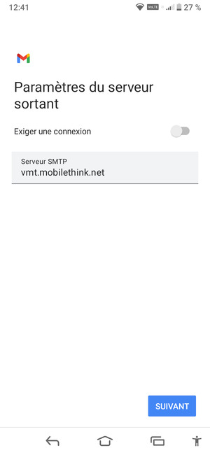 Désactiver le Exiger une connexion et sélectionner SUIVANT