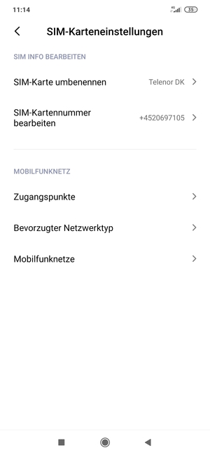 Wählen Sie Zugangspunkte