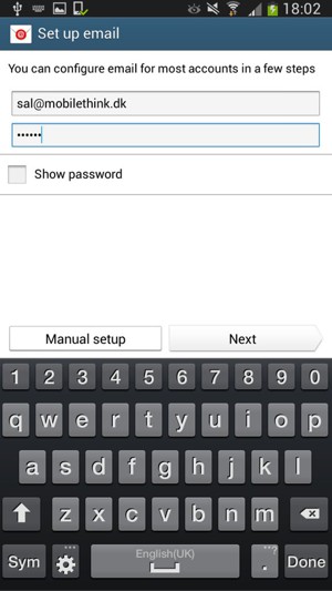 Enter your email address and password. Select Next