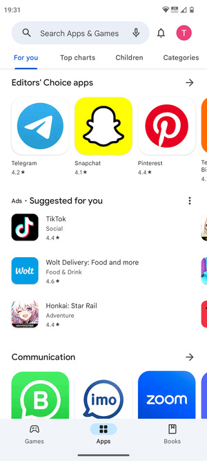 Select the Search bar
