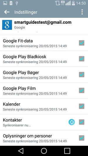 Dine kontakter fra Google vil nu blive synkroniseret til din telefon
