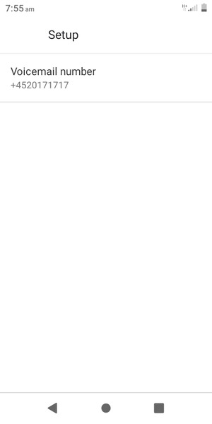 Select Voicemail number