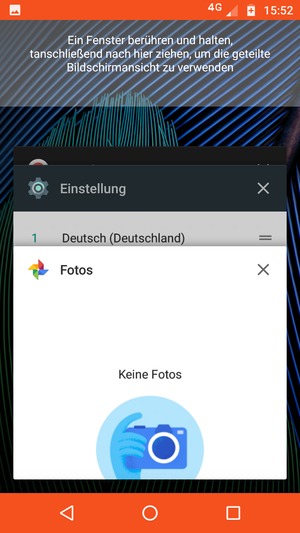 Apps nach rechts streifen, um sie zu schliessen