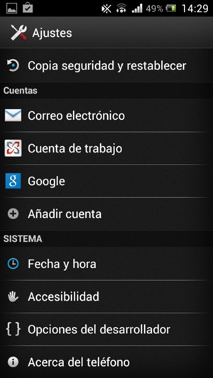 Desplácese hacia abajo y seleccione Acerca del teléfono